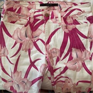 Joe's Jeans Pink and White Floral Pattern